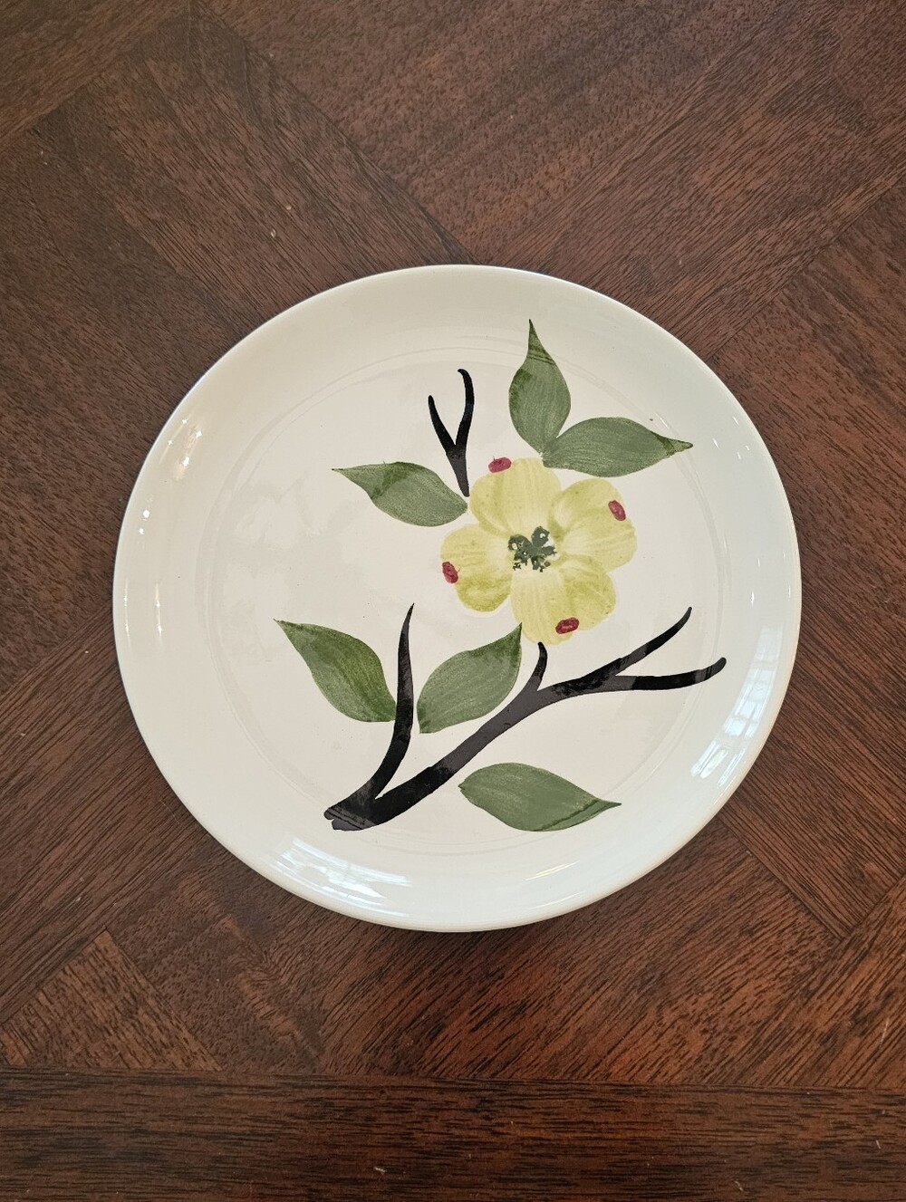 Vintage Blue Ridge Southern Potteries Dixie Dogwood Plate 6.25” MCM
